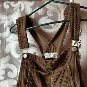 FREE PEOPLE Brown Corduroy Ziggy Overalls XS